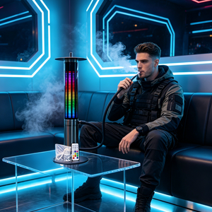 จอย ฮุคก้า อลูมิเนียม LED 62 ซม. ฮุคก้าอะคริลิค ดีไซน์ใหม่จากเยอรมนี ชุดชิชาพร้อมดนตรี ฮุคก้าชิชา มีสินค้าพร้อมส่ง - Product Image 6