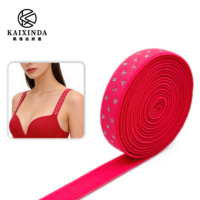Sangle d'épaule personnalisable en jacquard élastique à pois chevron en nylon-spandex pour soutien-gorge