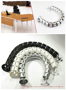 Venta al por mayor de herrajes para muebles, tubo serpentino roscado, gestión de cables de escritorio ocultos, Colector de cables de <span class=keywords><strong>mesa</strong></span> recta para conferencias - Product Image 2