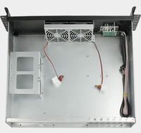 Châssis de serveur en alliage d'aluminium 2U 3 baies HDD, format ATX, montage en rack avec ports USB avant, refroidissement par ventilateur, en stock
