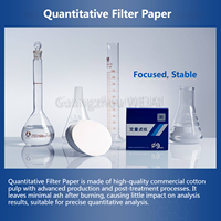 Papier filtre sans cendres équivalent au papier filtre Whatman Grade 40/41/42/44 pour l'analyse de sols, d'engrais, de métaux et de produits alimentaires en laboratoire, papier filtre quantitatif
