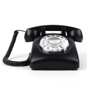 ロータリーダイヤル電話ビンテージ固定電話昔ながらのコード付き電話機械リング付きホームオフィスデスク - Product Image 2