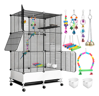 Prix de gros d'usine Cage à oiseaux en acier inoxydable durable pour une utilisation intérieure facile à nettoyer Cage à oiseaux Cage à perroquet gris africain