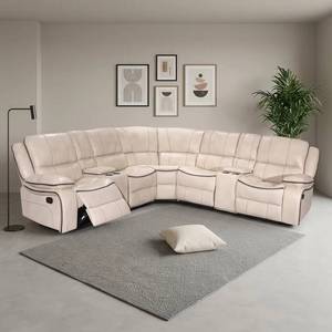 Modern Living Room Manual Retractable Tufted Corner Recliner <b>Sofa</b> Set with <b>Sponge</b> Filling - Product Image 5