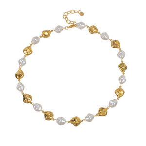 Baroque <strong>Pearls</strong> Irregular Handmade Charm Waterproof Pvd Stainless Steel <strong>Pendant</strong> Fashion Jewelry <strong>Necklaces</strong> for Women Wholesale - Product Image 6