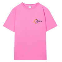 T-shirt personnalisé 100% coton brodé, 280 grammes, coupe ample unisexe, motif 3D, votre photo, logo ou n'importe quel texte