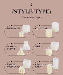DIY <b>craft</b> <b>tools</b> multi-shaped silicone molds, cone-shaped pillar honeycomb resin making candle molds - Product Image 5