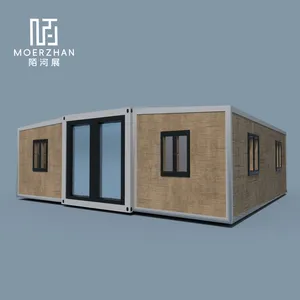 Hot selling Modern prefab Waterproof Folding Container Foldable Prefab room Double wing folding box activity room