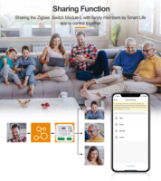 Module de relais intelligent monophasé Larkkey Tuya 1 Gang avec surveillance de la puissance, module Wi-Fi sans fil et 2 pinces OEM