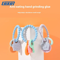 TAZE Anneau de dentition et jouet de confort en silicone souple de qualité alimentaire pour bébé, en forme de fleur et d'anneau, biologique, à faire soi-même, pour MII171