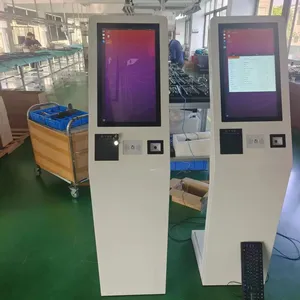 15.6 21.5 inch payment terminal kiosk automated order machines self service check out supermarket equipment queue ticket system