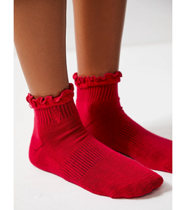 Bán Buôn Siêu Dễ Thương Màu Hồng Phụ Nữ Mắt Cá Chân Thoải Mái Đệm Ruffle Bán Buôn <span class=keywords><strong>Taylor</strong></span> Tập Luyện Vớ - Product Image 5