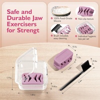 Wellshow Sport Jaw Exerciser 4 niveaux de résistance (8 pièces) Jawline Shaper Exerciser pour femmes et hommes Tonification et renforcement du visage