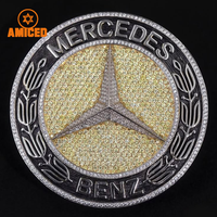 Pendentifs personnalisés avec nom ou logo, sertis de diamants Moissanite VVS, plaqués or 18 carats, bijoux fins sur mesure