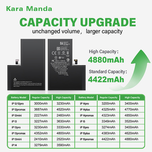Kara Manda <span class=keywords><strong>แบ</strong></span><span class=keywords><strong>ต</strong></span>เตอรี่ลิเธียมสำหรับสมาร์ทโฟน iPhone, 14Pro <span class=keywords><strong>แบ</strong></span><span class=keywords><strong>ต</strong></span>เตอรี่สำหรับ iPhone 12 <span class=keywords><strong>13</strong></span> 14 15 - Product Image 5