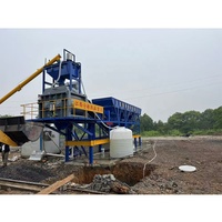 Centrale à béton portable avec mélangeur à double arbre de 1000 litres