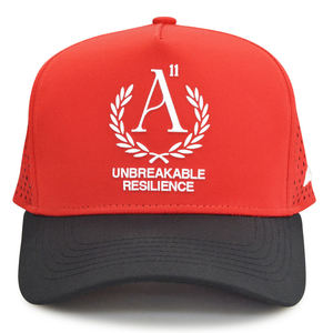 Proveedor OEM de Gorras al por Mayor, Gorra de 5 Paneles con Perforaciones Cortadas a Láser, Gorra con Orificios Tipo Gota de Lluvia, Bordado Personalizado, Banda Estilo Western - Product Image 4