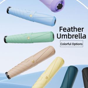 Parapluie compact anti-UV UPF50 noir ultra-léger 143g, pliable en 3 sections, avec logo personnalisé OEM, pour femme, idéal pour les voyages. - Product Image 4