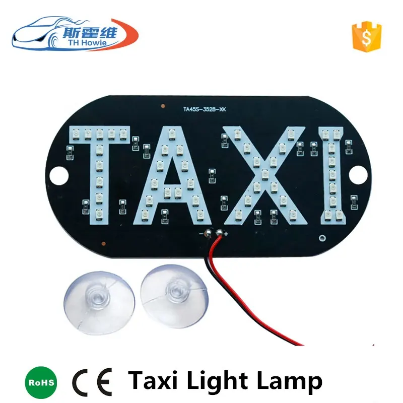 Luz Led de 12V para el parabrisas del coche, indicador de luz azul para Taxi, señal interior
