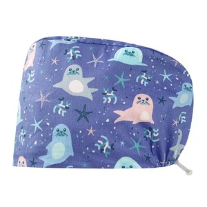 หมวกทำงานมีกระดุมระบายอากาศได้ดีสำหรับหมวกในโรงพยาบาลหมวกขัดฟันระบายอากาศได้ดีพิมพ์ลายน่ารัก - Product Image 1