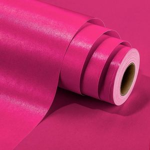 Hot Pink Wrapping <b>Paper</b> Roll 17 Inches X 33 Feet Pearly Lustre Solid Color Gift Wrap Birthday Packaging - Product Image 1