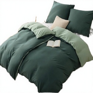 Parure de lit BEDSURE 135 x 200 cm 4 pièces <span class=keywords><strong>vert</strong></span> sauge/<span class=keywords><strong>vert</strong></span> foncé, housse de couette et 2 taies d'oreiller 80 x 80 cm anti-boulochage - Product Image 3