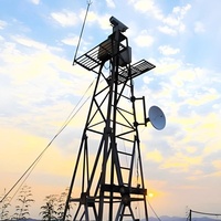 Tour de surveillance en treillis d'acier galvanisé robuste, durée de vie supérieure à 30 ans, hauteur personnalisable pour les frontières internationales