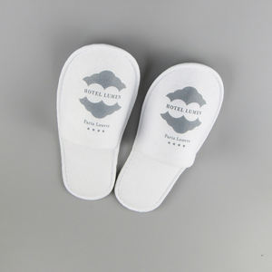 Pantoufles d'hôtel unisexes à semelle supérieure EVA en éponge <span class=keywords><strong>blanche</strong></span> écologique OEM ODM <span class=keywords><strong>5</strong></span> étoiles - Product Image 4