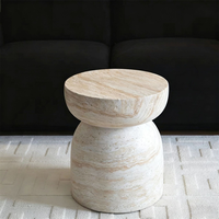 Table basse moderne en ciment de magnésie durable pour salon, hôtel, appartement