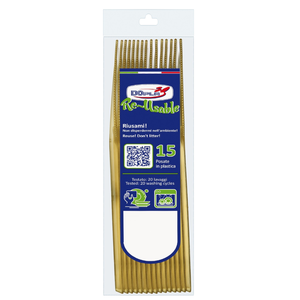 Juego de 15 Cuchillos Compactos de Plástico Dorado - Product Image 1