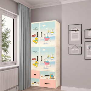 Armoires pour enfants, meubles de <span class=keywords><strong>chambre</strong></span> à coucher, meuble de rangement multifonctionnel en plastique pour bébé, commode à tiroirs, meubles pour enfants - Product Image 5