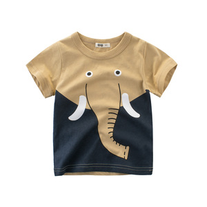 2023 Summer <strong>Clothing</strong> 100% Cotton Short Sleeve Crewneck 2 Years <strong>Boys</strong> Tshirt KBPT-005 - Product Image 3