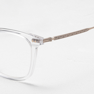 Transparent Rectangle Full Rim Eyeglasses Titanium Lightweight Unisex Adults Vision Correction Frames - Product Image 4
