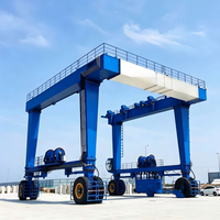 Grue portique industrielle à double poutre renforcée, capacité 50 tonnes, pour la construction de grands yachts en chantier naval