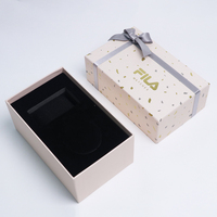 Boîte à couvercle personnalisée avec ruban pour montres intelligentes Boîte cadeau en papier d'emballage pour montre de luxe avec logo satamping à chaud