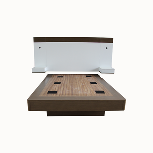 Tùy Chỉnh Khách Sạn Phòng Ngủ Đặt Gỗ Sồi Bọc Bảng Điều Chỉnh Giường Mới Nhất Slat Hỗ Trợ Vua Kích Thước Nền Tảng Giường Gỗ - Product Image 1