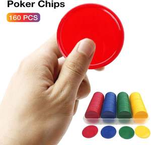 160 pièces 38mm jetons en plastique personnalisés comptant des tuiles avec boîte pour les jeux de société ensemble de jetons de <span class=keywords><strong>poker</strong></span> en plastique - Product Image 4