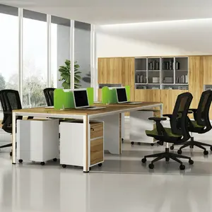 4 người Bàn phân vùng 4 người bàn làm việc bàn đồ nội thất văn phòng cho văn phòng không gian văn phòng bàn làm việc