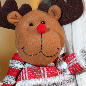 Décorations de rideaux de Noël en gros 2025 pour produits et cadeaux : Adorables ornements Bonhomme de neige, Vieil homme, Élan - Product Image 5