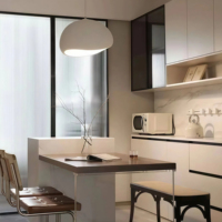 Lampe suspendue en forme de dôme beige texturée faite à la main JYLIGHTING pour chambre à coucher, salle à manger, îlot de cuisine, luminaire suspendu japonais Wabi Sabi