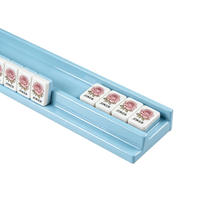 Support personnalisé en bois ultra-brillant pour tuiles de Mahjong, longueur 19 pouces, sans bord festonné, pour l'affichage des tuiles et des blocs de jeu, ensemble de <span class=keywords><strong>4</strong></span> supports de poussée - Product Image 1