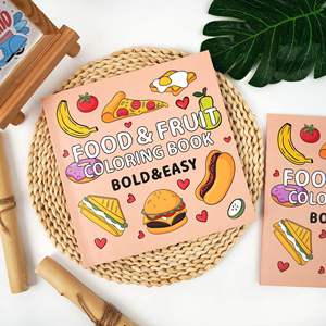 Carnet <span class=keywords><strong>de</strong></span> coloriage éducatif pour enfants en papier épais, lignes épaisses personnalisées, thème fruits et aliments, pour l'apprentissage préscolaire des 3-8 ans - Product Image 3