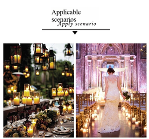 Xsd9282 Điện Ngà Pin Nhựa LED Rim Trụ Cột Nến Cho Đám Cưới Sinh Nhật Bảng Trung Tâm Đảng Trang Trí Nội Thất - Product Image 6