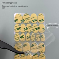 Stiker kuku DIY, stiker perekat kuku untuk tekan tab lengket tahan lama Ultra tipis bernapas