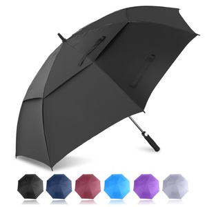 54/62/68 /72 Inch Automatic Open Golf Umbrella Custom, Extra Large Oversize Double <b>Canopy</b> Vented Windproof Waterproof - Product Image 1