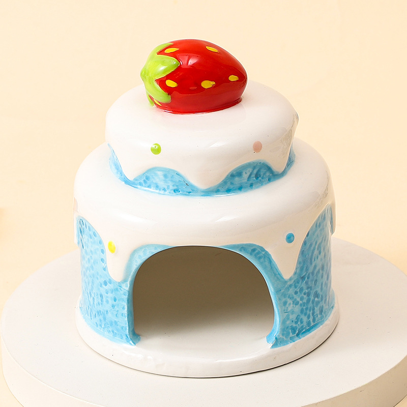 Gâteau double couche bleu
