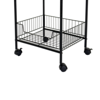 Étagère de cuisine moderne à 4 niveaux en métal, organisateur rotatif pour épices, avec support pour outils de nettoyage, pour rangement dans les armoires