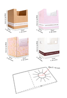 Support de bouquet pliable en carton ondulé personnalisé, boîte pour bouquets floraux, plantes en pot, boîte de livraison de fleurs pour vase