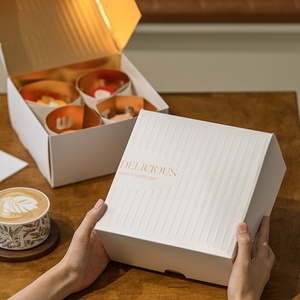 Custom Corrugated Paperboard <b>Box</b> <b>Wedding</b> Afternoon Tea Shipping Food Packaging with Custom Logo Cake Board - Product Image 2