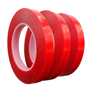 Двухсторонняя клейкая лента на заказ прозрачная Монтажная плитка 1 рулон двухсторонний эластичный Красный полиэстер